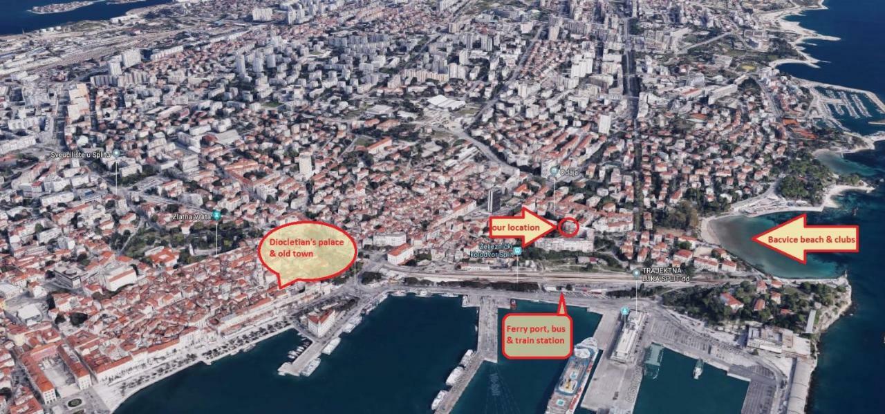 Appartement Bacvice Seaview à Split Extérieur photo
